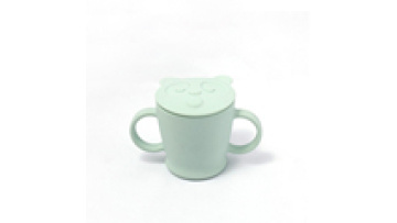 Food grade silicone baby drinking cup for children baby tableware with handle1