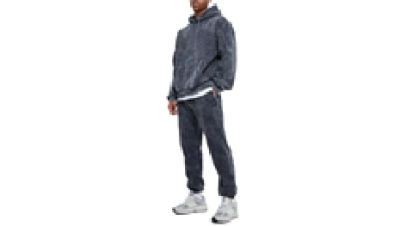 Custom your logo vintage acid wash Gradient hoodie and pant 2 piece set tracksuit sweat track suit men1