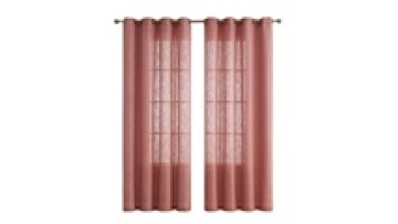 Factory Supply Sheer Curtain Modern Simple White Tulle Curtains For Living Room Striped Voile Faux Linen Sheer1