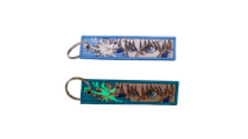 Beautiful Noctilucent Embroidery Key Chains Fabric Keychain for Bag Decoration1
