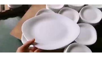 white glassware flat plate