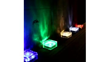 Solar Garden Lights Square Ice Brick Light