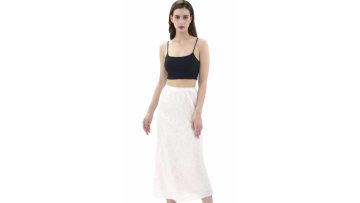 Sparkling knee-length skirt