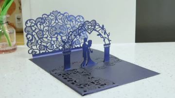 3D Romantic Wedding Pop-Up Card