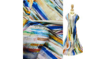 Wholesale Fashionable Geometric printing digital knitted sequin fabric Magic pattern abstract 3mm sequin fabric for dresses1