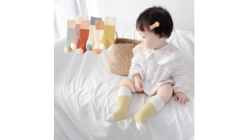 Baby color blocked mid tube socks