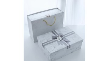 Custom Marbling Rigid Gift Box White