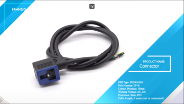 IP67 Waterproof DIN43650A 2P+E Molded Cable Soleno
