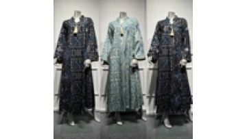 Modern 2025 Ababy Women's Arabic Robe Abaya Dress Elegant Embroidery Muslim Jalabiya Loose Dress1