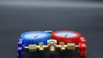CT-536 C Brass Manifold Gauge Set HVAC refrigeration system auto air conditioner AC Charging R134A R22 R12 R502 manifold gauge1