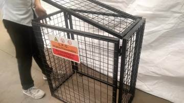 Gas bottle storage security cage1