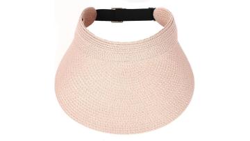 Straw braided sun visor riding hat