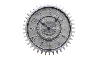 Steampunk-Style Giant Gear Timekeeper: Raw Mechanical Aesthetics | 16-Inch