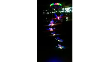 Wason Latest Best Seller Garden Yard Decorative Gift Hummingbird/Angel/Ball/Tube/Dragonfly/Moon RGB Solar Led Wind Chime1