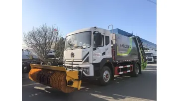New Arrival Dongfeng 4X2 14cbm Integrated Compaction Refuse & Snow Roller Truck1