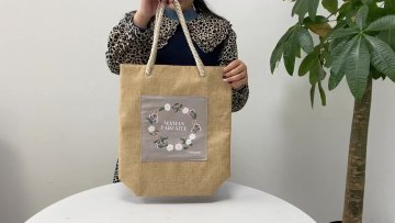 Eco-friendly hemp recycled gift tote bag linen promotional cheap grocery shopping bag with custom print1