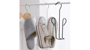 Multi-Purpose Wrought Iron Shoe Rack with Flexible Design Balcony Hook and Window Windproof Hanger1
