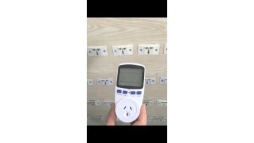 Back white light Practical operation AU Plug Energy Consumption Meter Rechargeable Electricity Monitor Display 7 Modes With Overload Protection Cost Blue Socket