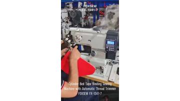 Cylinder Bed Tape Binding Sewing Machine with Auto-Trimmer FOXSEW FX-1341-7