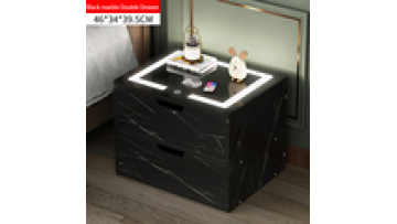 Simple Modern Bedside Table Light Luxury Smart Wireless Charging with Light Simple Locker Storage Cabinet Bedroom Nightstands1