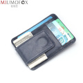 Ultrathin Magnetic Money Clip Front Pocket Wallet Slim Genuine Leather RFID Blocking Strong Magnet Billfold Leather Men Wallets
