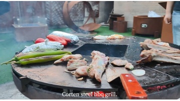 corten steel bbq grill