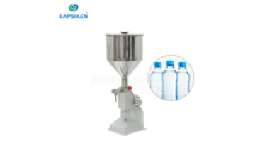 A03 Manual 5-50ml Hand Press Quantitative Filler Semi Automatic Cream Honey Lubricating Oil Shampoo Liquid Filling Machine1