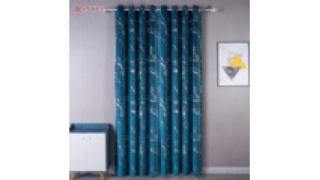 Hot sales foil printing velvet material for curtains holland velvet fabric marbling design blackout curtains for living room1