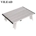 VILEAD Aluminum Picnic Table Folding Tables for Camping Beach Travel Ultralight Camping Table Portable Mini Camping Furnitures