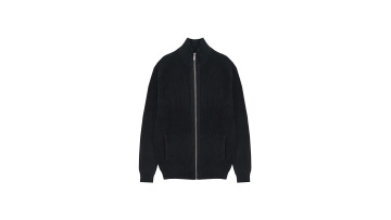 Men's Rib Knit Zip Up Pocket Cardigan