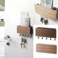 New Wall Hanging Type Wooden Decorative Wall Shelf Sundries Storage Box Prateleira Hanger Organizer Key Rack Wood Wall Shelf