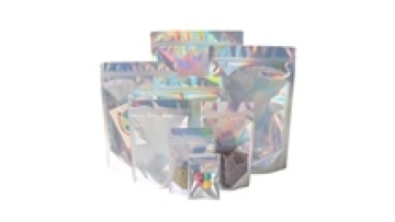 Thickened laser rainbow ziplock bag self-supporting snack jewelry clothing yin and yang aluminum foil sealed bag1