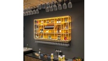 iron work Custom Living Room European Style Cabinet  Wall Mounted supermarket bar  Display Storage wine rack1