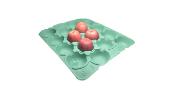 clamshell paper pulp 4 holes square box egg  packaging carton1