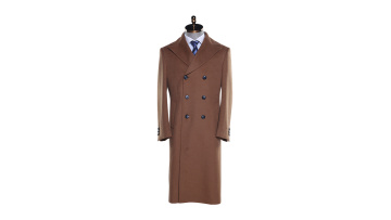 Professional Manufacture wool coat fabric double breasted mens trench coat long1