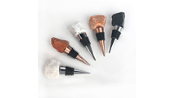 Factory Custom  Natural Crystal Craft Handmade Custom Raw Stone Wine Stopper for Decoration1