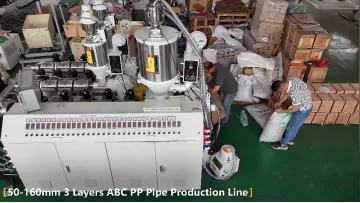 3 layers 3 colors PP drainage pipe making machine 