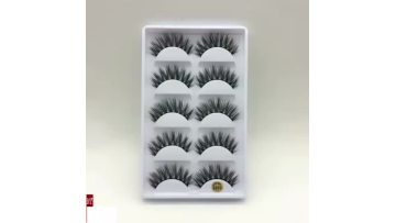 Strip eye lash vendor customizable 5 pairs 3D mink false eye lashes box full strip lashes1