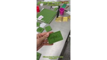 Green letters Silicone Heat Transfer Label