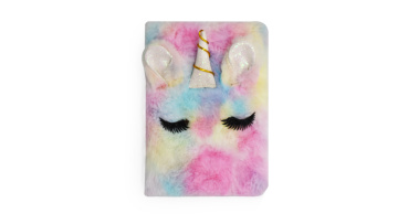 2020 cute fashion plush unicorn cover stationary notebook libretas1