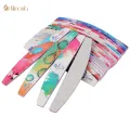 3/6pcs lot Colorful Nail File 100/180 Grit Sand Fing Nail Art Accessories Professional Nail Sander Files for Manicure 4 Styles