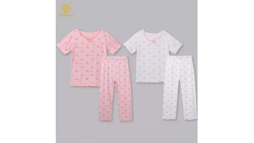 Cartoon Girl Printed Infant Short Sleeve Set
