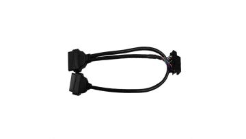 OBD2 1 Male to 2 Female Y-Splitter Cable