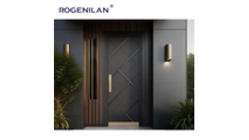 Exterior Doors Pivot Door Modern Stainless Steel Entry Aluminum Strips Front Door1