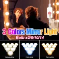 Makeup Mirror 3 Colors 2 6 10 14 Bulbs Kit LED 12V Vanity Table Lamp USB Dimmable Mirror Light Hollywood Bedroom Cosmetic Lamp