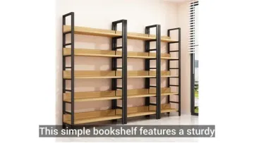 Steel and Wood Storage Display Rack for Living Room1