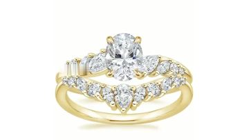 Stylish 14K gold lab diamond ring