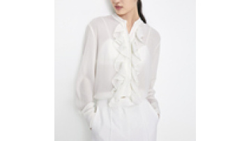2021 Spring Summer tops bubble sleeve vintage elegant  sexy V neck shirt women spring summer style chiffon blouses shirt lady1
