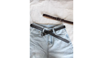 Classic Ladies Genuine Leather Skinny Belt