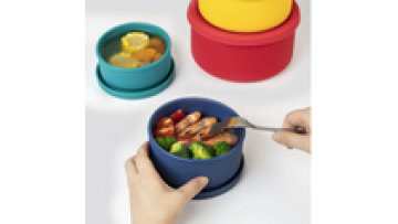 BPA free Microwavable Silicone Food Storage Containers Collapsible Lunch Box Reusable bento Lunch Box sets 4 size1